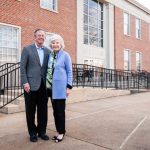 Wayne Drinkwater (left) established a $150,000 charitable gift annuity (CGA) which will provide support to the University Libraries while honoring his wife, Ouida Creekmore Drinkwater. Photo by Bill Dabney