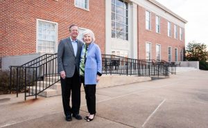 Wayne Drinkwater (left) established a $150,000 charitable gift annuity (CGA) which will provide support to the University Libraries while honoring his wife, Ouida Creekmore Drinkwater. Photo by Bill Dabney
